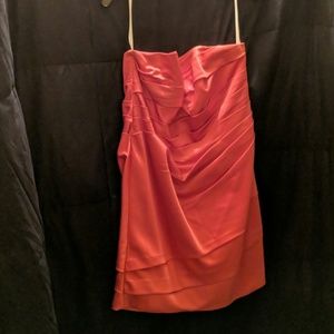 burnt orange dress from David's Bridal